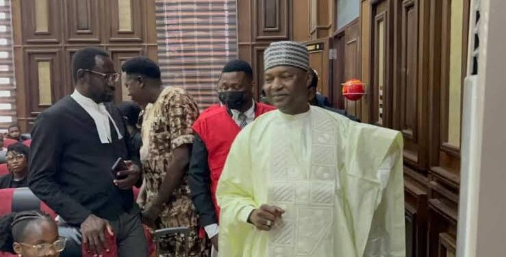 Court admits ex-AGF Malami, son, to N200M bail in terrorism, illegal possession of firearms charges.