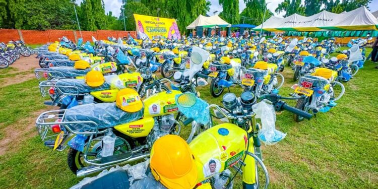 Lawmaker donates 10 buses, 150 motorcycles for Adeleke’s re-election
