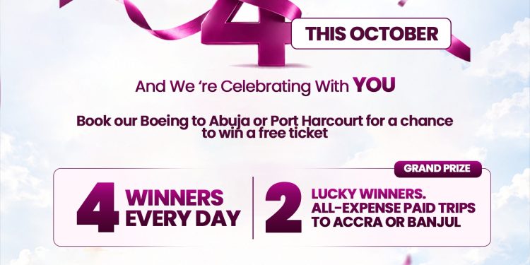 ValueJet Turns Four This October and Gives Back: Free Tickets Daily and Two All-Expenses-Paid Trips to Accra and Banjul